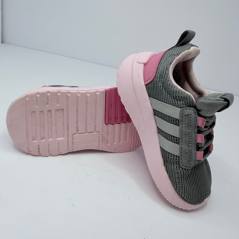 Adidas Tensaur Run 2.0 Infant Sneakers Grey Pink GZ3306 Size 4K